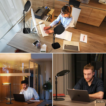 LitONES LED Ringlicht Schreibtischlampe dimmbar mit Stativ