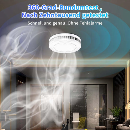 XINDUM Rauchmelder SM01, 10-Jahres-Batterie, Magnethalterung, 6er-Set