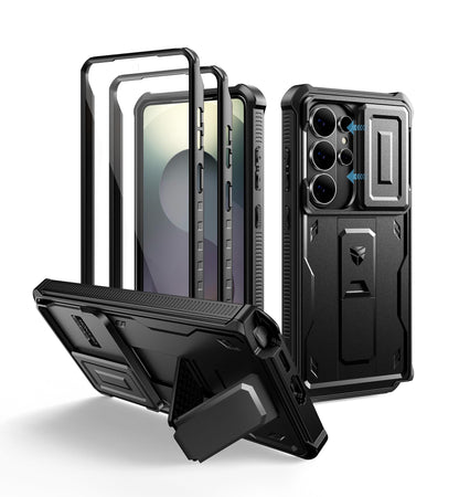 Dexnor Hülle für Samsung Galaxy S26 Ultra mit Kameraschutz, Schwarz und integriertem Ständer