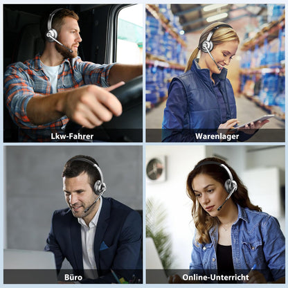 Earbay Bluetooth Headset mit Mikrofon, USB-Dongle und Ladestation