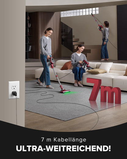 Vexilar C8 6-in-1 Stielstaubsauger mit Kabel, 60 kPa, 600 W, 1,5 l