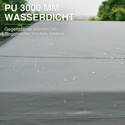 EVER ADVANCED Gerätezelt 190x230x225 cm, 3000 mm wasserdicht, Grau