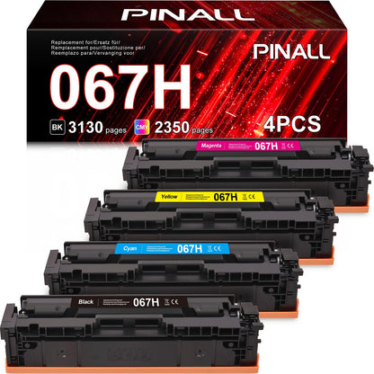 PINALL 067H Toner Kompatibel Canon i-SENSYS - Schwarz. Rechteckige schwarze Tonerkartusche für Laserdrucker. Erzeugt monochrome Ausdrucke.