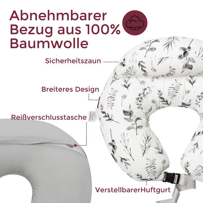 Momcozy Stillkissen mit Sicherheitsumrandung und Baumwollbezug