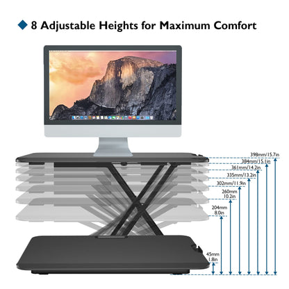 BONTEC Steh-Sitz Schreibtisch höhenverstellbar - 67x47cm