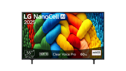 LG 55NANO80A6B 55 Zoll (139 cm) 4K NanoCell AI TV mit webOS 25