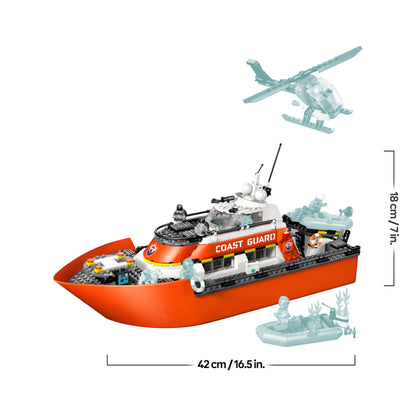 LEGO City Rettungsboot der Küstenwache mit Hubschrauber 60504
