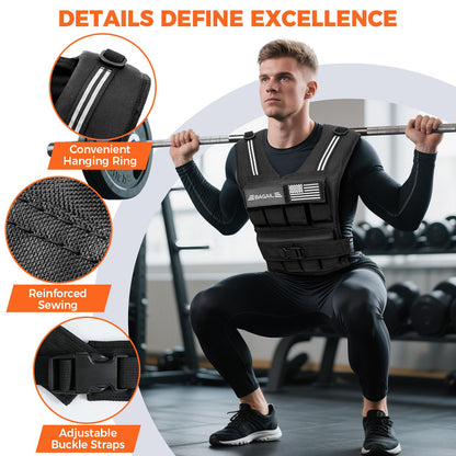 BAGAIL Gewichtsweste – Verstellbare Fitness-Weste für Krafttraining