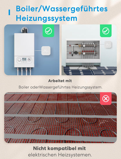 Meross MTS215B WLAN Heizungsthermostat für Fussbodenheizung & Boiler