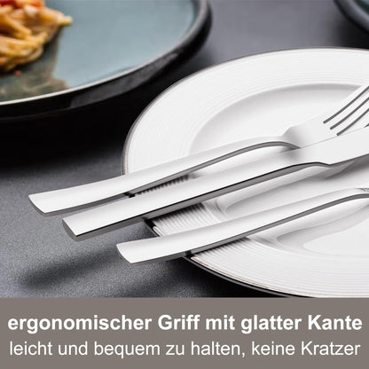 Deedro Besteck Set 60-teilig, Edelstahl Essbesteck für 12 Personen