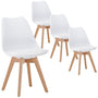 Deuline Oslo Esszimmer Polsterstuhl - 4er-Set Weiss 521249. Weißer Polsterstuhl. Dient als Sitzgelegenheit am Esstisch.