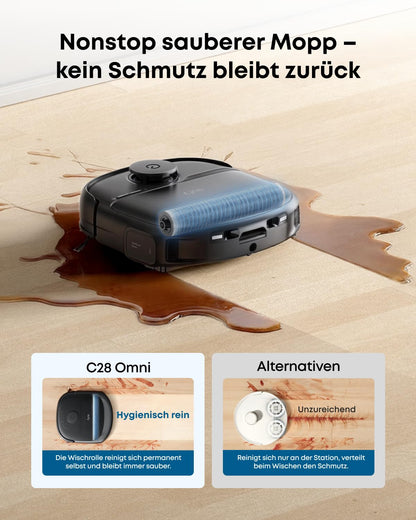 eufy Saug- und Wischroboter C28 5-in-1 mit HydroJet-Wischrolle