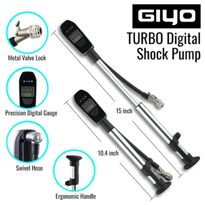 GIYO GS-52L Digitale Schockpumpe, 600 PSI, Aluminiumfass