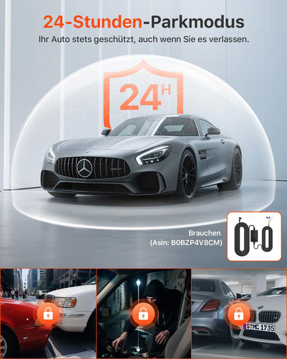 Bestsee M22pro 3-Kanal Dashcam Auto vorne hinten innen, 2.5K