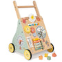 Lauflernwagen Holz Montessori Baby - multifunktionale Lauflernhilfe. Holzwagen mit Schiebegriff. Unterstützt erstes Gehen und frühkindliche Entwicklung.