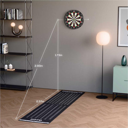 KOTO King Pro 360 Dartscheibe – offizielle Turniermasse, Sisal
