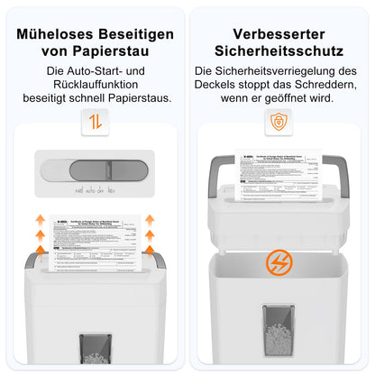 Bonsaii C275-B Aktenvernichter Mikroschnitt P4 – 10 Blatt