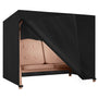 Dokon Hollywoodschaukel Abdeckung 3-Sitzer wasserdicht 215x125x170 cm, Schutzhülle aus schwarzem Oxford-Gewebe