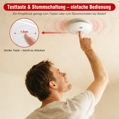 Daytech Rauchmelder AJ-762 mit 10-Jahres-Batterie, 4er-Set