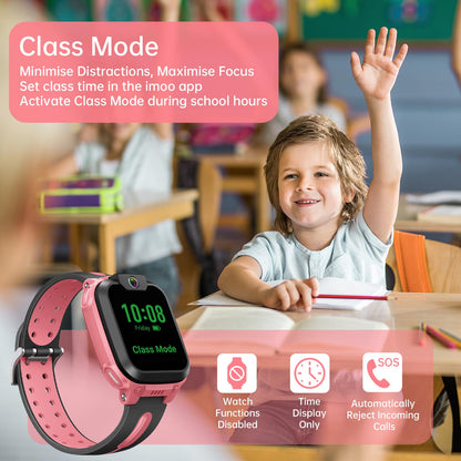 imoo Z1 Kinder-Smartwatch mit GPS, Videoanruf, IPX8 wasserdicht, Rosa