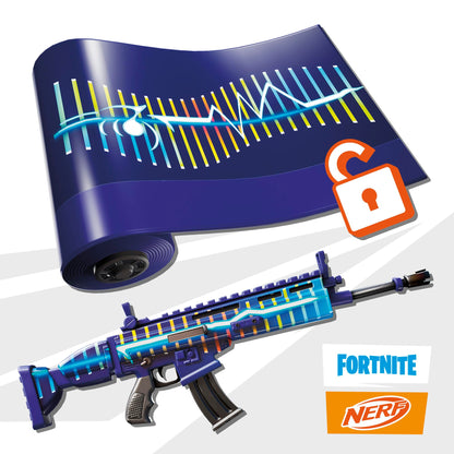 Nerf Fortnite Blue-Shock Dartblaster motorisiert, 10 Darts