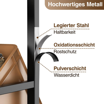 jockcaras Getränkekistenregal Metall schwarz – 2 Ebenen für 4 Kisten