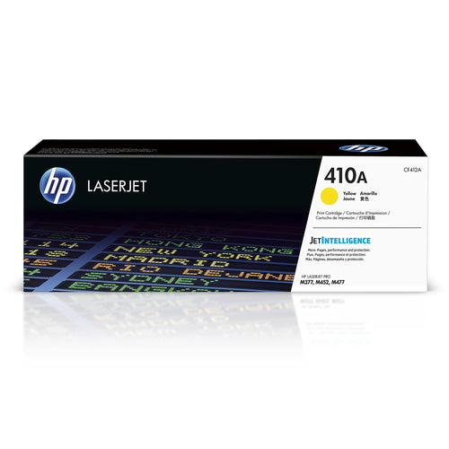 Toner Modell 410A 2300 für Laserdrucker - Gelb. Gelbe Tonerkartusche. Erzeugt Farbdrucke in Laserdruckern.