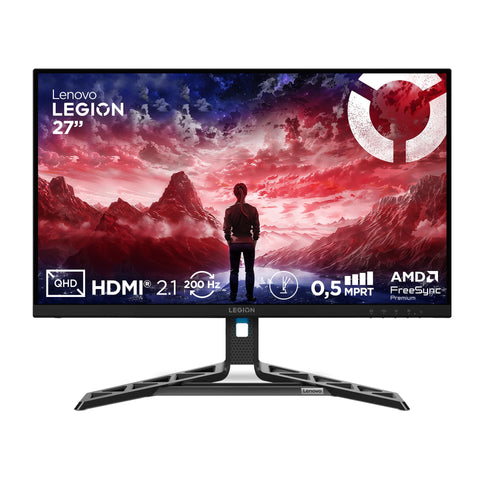 Lenovo Legion R27qe Gen 2 Gaming Monitor 27" QHD 200 Hz IPS in Raven Schwarz mit Standfuss