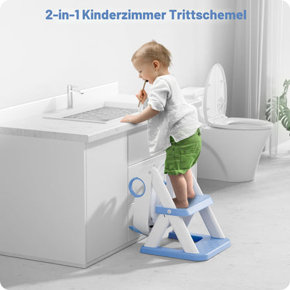 Rabb 1st Toilettenleiter für Kinder, 2-in-1 Toilettensitz mit Treppe