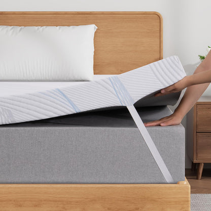 Sleremind Matratzen Topper 140x200 cm, 7 cm Gel-Memory-Schaum
