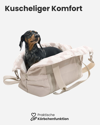 Larkson Hundetragetasche Frida Beige für kleine Hunde bis 10 kg