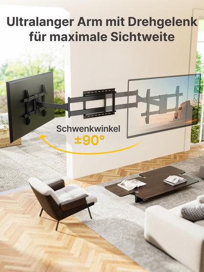 monTEK Langarm 1067mm TV Wandhalterung – 43-80 Zoll