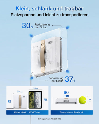 ECOVACS WINBOT MINI Fensterputzroboter mit Ultraschall-Zerstäubung