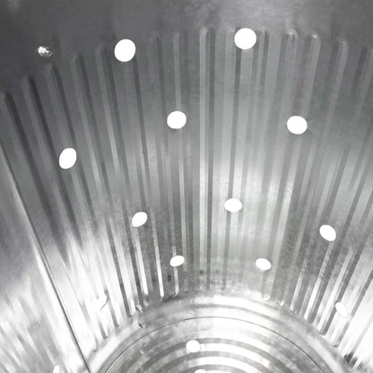 Spetebo Verbrennungstonne 75 l aus verzinktem Metall mit Deckel