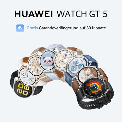 HUAWEI Watch GT 5 Smartwatch 46 mm mit Gesundheitsmonitoring, Schwarz