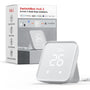 SwitchBot Hub 2 – WLAN Thermometer Hygrometer IR Hub Matter. Weißer Hub überwacht Raumklima & steuert IR-Geräte via WLAN, Matter-kompatibel.