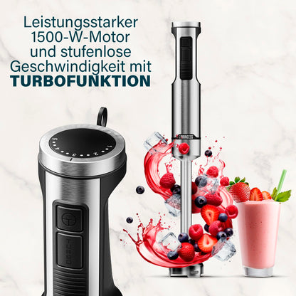 Princess Stabmixer Prof XXL 221233, 1500 W, 50 cm Edelstahlstab