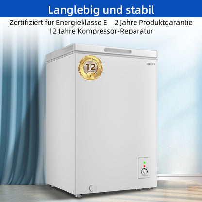 CHiQ Gefriertruhe FCF98DE, 99 L, 4-Sterne-Gefrieren, weiss