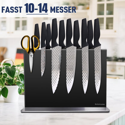 Rekehome Magnetischer Messerblock ohne Messer, Edelstahl, 30 cm
