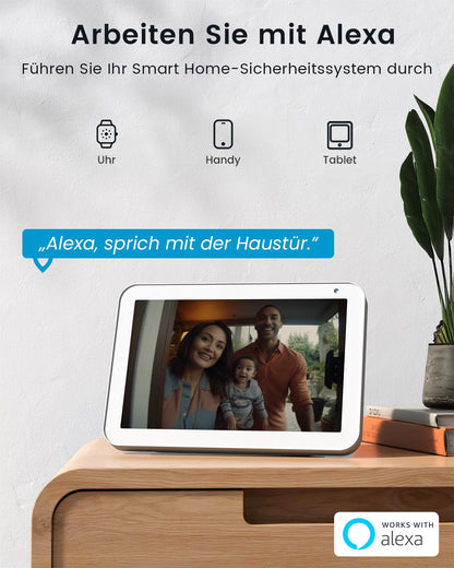ieGeek Bell J9 Video-Türklingel mit Kamera, 2K, WLAN, IP66, Grau