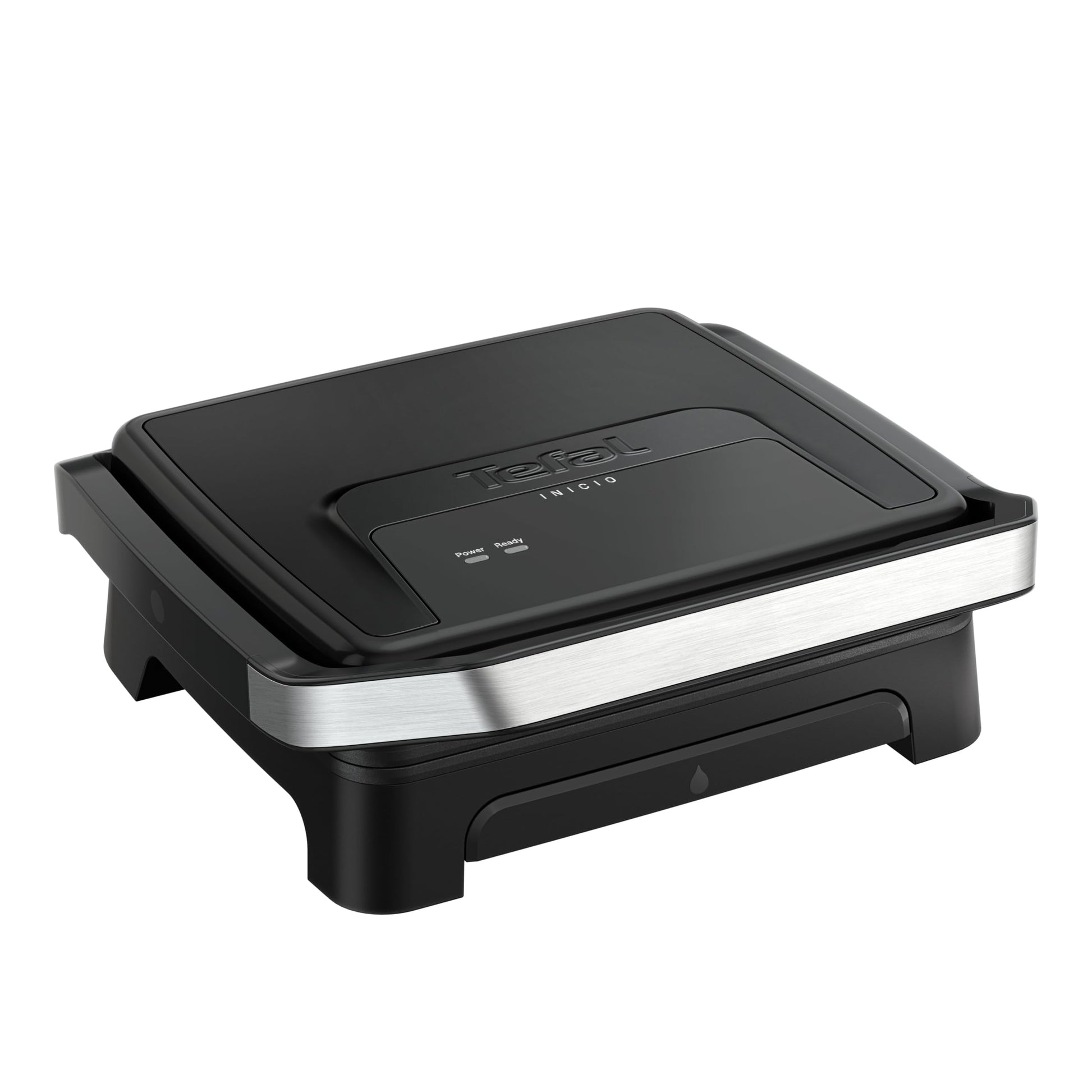 Tefal Inicio Classic 2-in-1 Kontakt- & Paninigrill GC271810. Schwarzer Klappgrill mit Rippenplatten. Beidseitiges Grillen von Sandwiches & Fleisch.