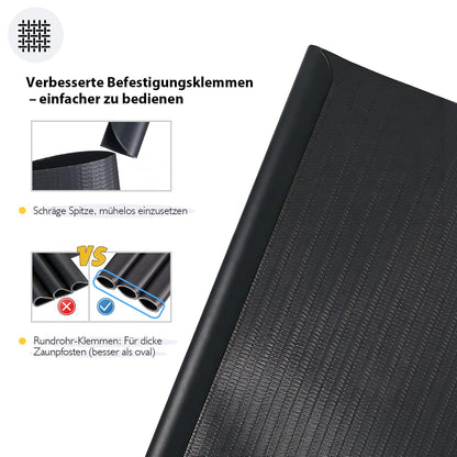 Sekey Sichtschutzstreifen für Doppelstabmatten, 2 x 50 m, Anthrazit