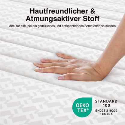 Novilla 7-Zonen Kaltschaummatratze H3/H4, 120 x 200 cm, Höhe 16 cm