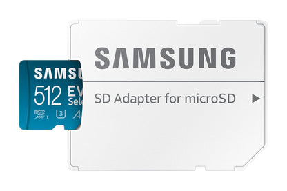 Samsung EVO Select 2024 microSD-Karte 512 GB mit SD-Adapter