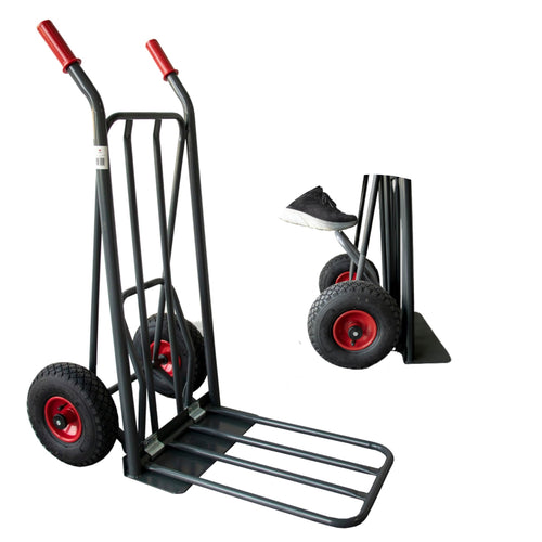 Ravendo Profi Sackkarre klappbar - 250kg Grau Easy-Tip: Graue, klappbare Sackkarre zum einfachen Transport schwerer Lasten bis 250 kg.