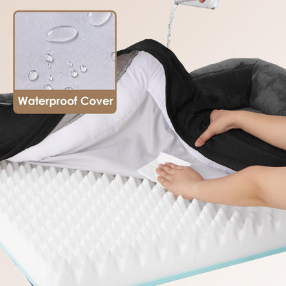 EHEYCIGA Orthopädisches Hundebett Memory Foam, Klein – Grau/Schwarz