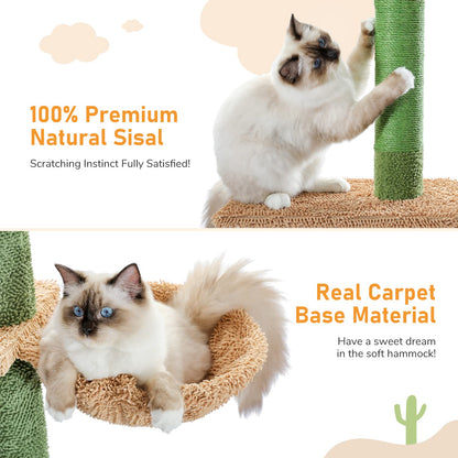 PAWZ Road Kaktus Kratzbaum – Höhenverstellbar 229-275cm, 5 Ebenen