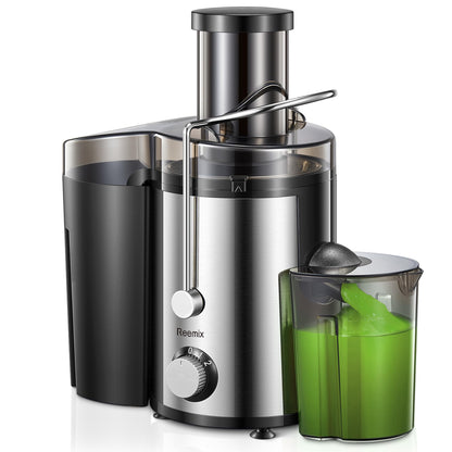 Reemix Zentrifugal-Entsafter 500H, 800 W, 72 mm Einfüllöffnung in Schwarz
