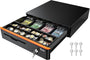 Tera POS Kassenlade 405R abschliessbar RJ12 - 5 Scheine, 8 Münzen. Schwarze Lade zur sicheren Bargeldverwaltung am POS-System (RJ12).