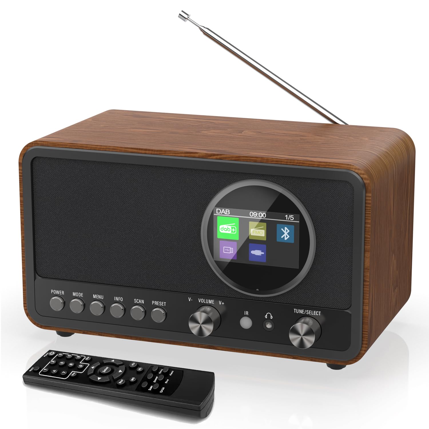 MONODEAL DAB+ UKW Küchenradio - Digitalradio mit TFT Display. Kompaktes Rechteckradio. Empfängt DAB+ und UKW in der Küche.